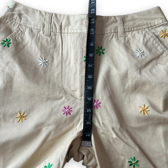Chadwicks 10 Vintage Y2K Embroidered Flower Khaki Pants GrandmaCore New Floral - Picture 6 of 10